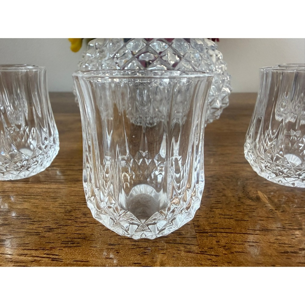 Cristal d Arques Crystal Decanter Set France Diamond Cut Liquor Set 5 Glasses - Picture 4 of 13